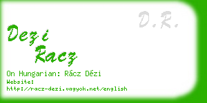 dezi racz business card